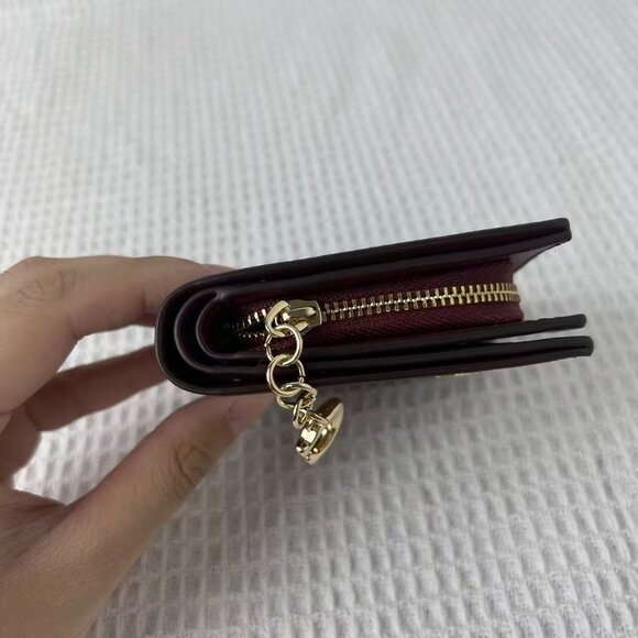 NEW Coach Snap Wallet In Signature Canvas With Dancing Kitten Print - Picture 5 of 9